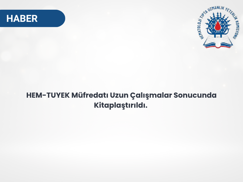 HEM-TUYEK Müfredatı Kitaplaştırıldı